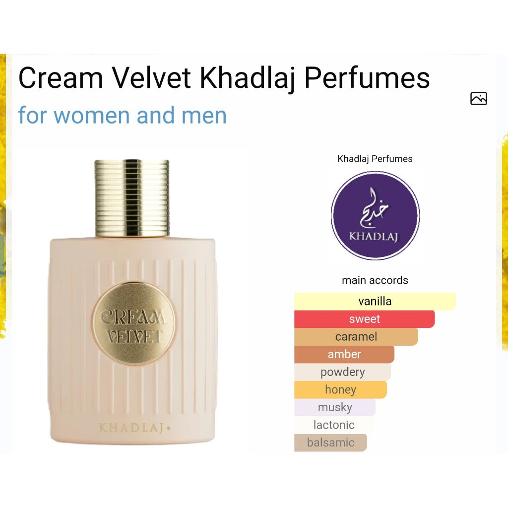 Cream Velvet by Khadlaj — Fragrantica profile card