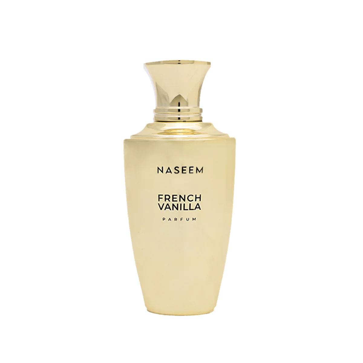 French Vanilla Parfum by Naseem — clean bottle on white background