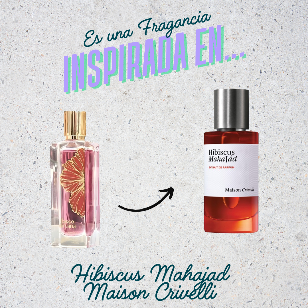 Ibisco Nirvana by Paris Corner — bottle lifestyle shot with hibiscus flowers
