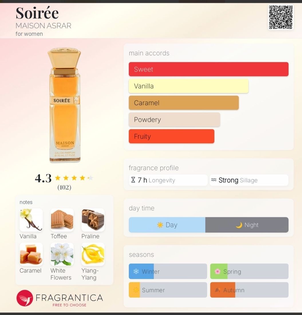 Soirée by Maison Asrar — bottle with notes